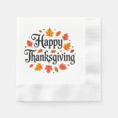 Serviette En Papier Happy Thanksgiving (Devant)