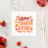 Serviette En Papier Happy Thanksgiving (En situation)