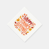 Serviette En Papier Happy Thanksgiving (Coin)