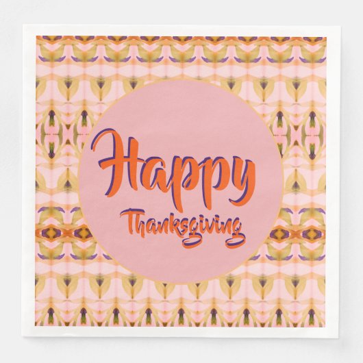Serviette En Papier Happy Thanksgiving (Devant)