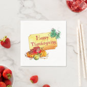 Serviette En Papier Happy Thanksgiving (En situation)