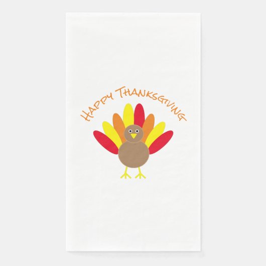 Serviette En Papier Happy Thanksgiving (Devant)