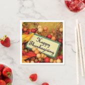 Serviette En Papier Happy Thanksgiving (En situation)