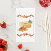 Serviette En Papier Happy Thanksgiving (En situation)