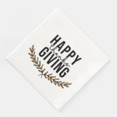 Serviette En Papier Happy Thanksgiving (Coin)