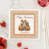 Serviette En Papier Happy Thanksgiving House (En situation)