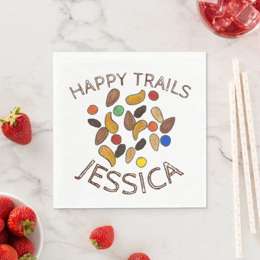 Serviette En Papier Happy Trails Camping Trail Mix Goodbye Retirement (En situation)