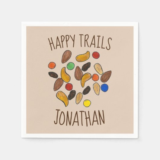 Serviette En Papier Happy Trails Camping Trail Mix Goodbye Retirement (Devant)