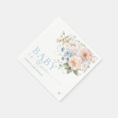Serviette En Papier Hargrove Bleu Floral Bébé dans le Baby shower en f (Coin)