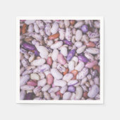 Serviette En Papier Haricots cool blancs et violets brillants (Devant)