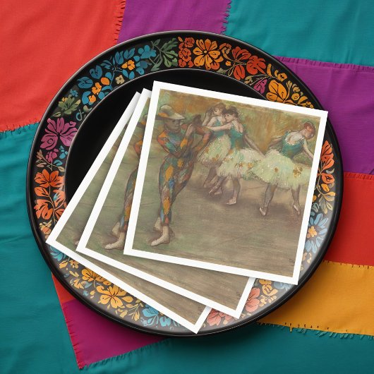 Serviette En Papier Harlequin Danse, Degas Art