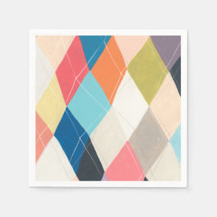 Serviette En Papier Harlequin Hopscotch - Motif Jacquard