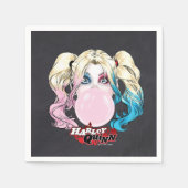 Serviette En Papier Harley Quinn Girls Chalkboard Anniversaire (Devant)