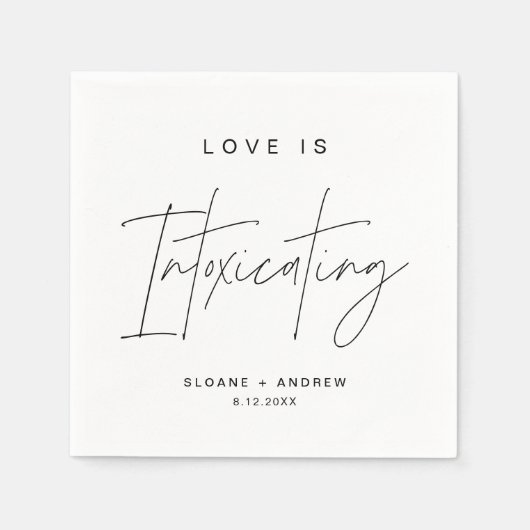 Serviette En Papier HARLOW Mariage moderne enivrant Cocktail (Devant)