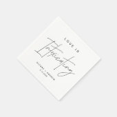 Serviette En Papier HARLOW Mariage moderne enivrant Cocktail (Coin)