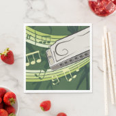 Serviette En Papier Harmonica Music (En situation)