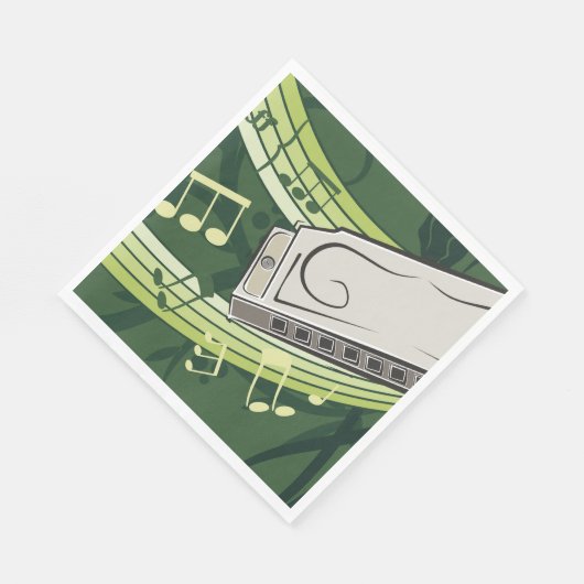Serviette En Papier Harmonica Music (Coin)