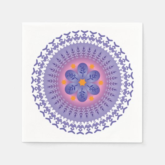 Serviette En Papier Harmonie colorée Mandala Energy Wheel Flower (Devant)