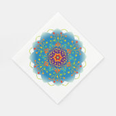 Serviette En Papier Harmonie colorée Mandala Energy Wheel Flower (Coin)