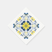 Serviette En Papier Harmonie des fleurs d'or (Coin)