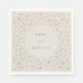 Serviette En Papier Harmonie géométrique Mariage personnalisé serviett (Devant)