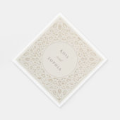 Serviette En Papier Harmonie géométrique Mariage personnalisé serviett (Coin)