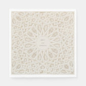 Serviette En Papier Harmonie géométrique Mariage personnalisé serviett (Devant)