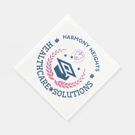 Serviette En Papier Harmony Heights Healthcare Solutions Logo de l'ent (Coin)
