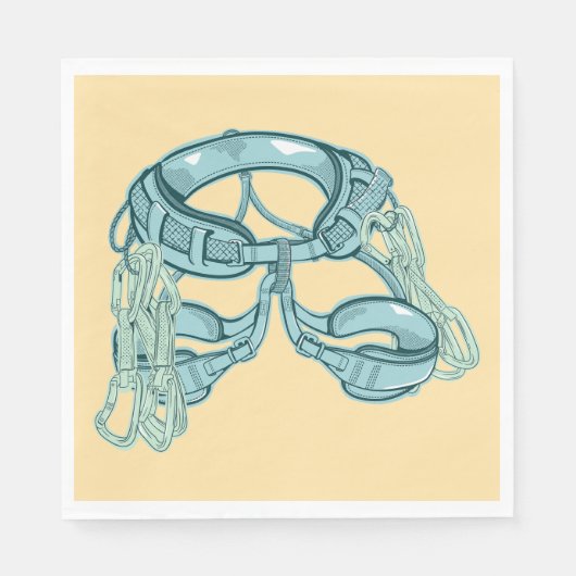 Serviette En Papier Harnais d'escalade de roche avec tirages rapides (Devant)