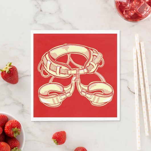 Serviette En Papier Harnais escalade (En situation)