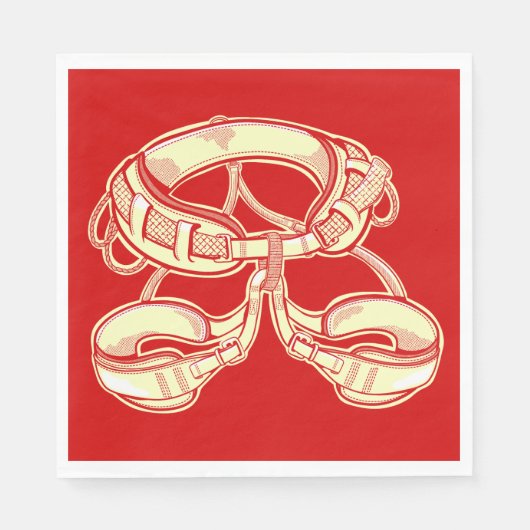 Serviette En Papier Harnais escalade (Devant)