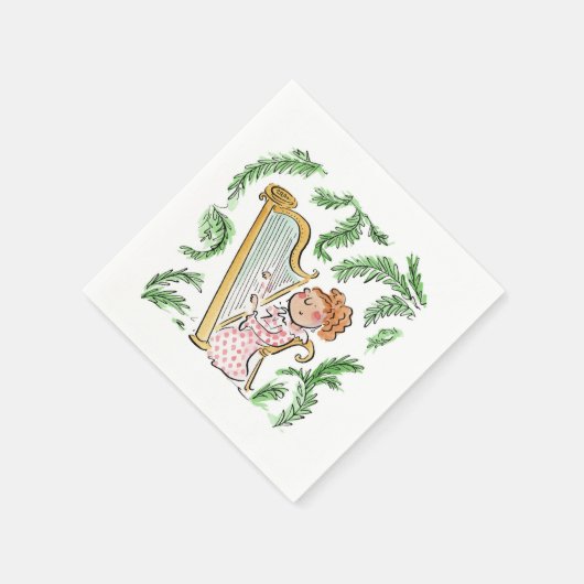Serviette En Papier Harpe (Coin)
