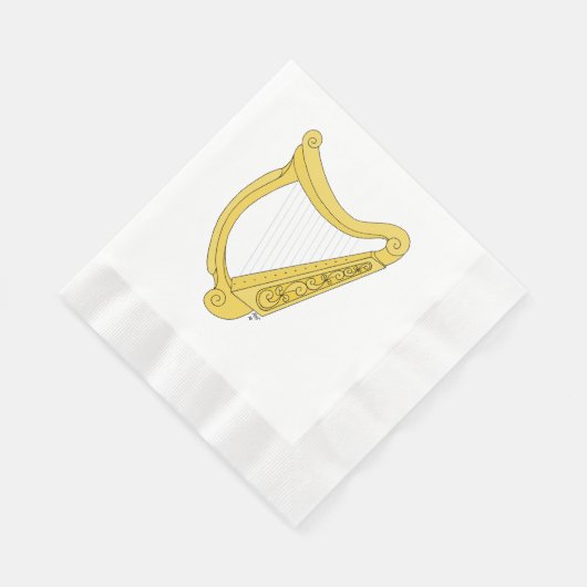 Serviette En Papier Harpe irlandaise (Coin)