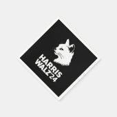 Serviette En Papier Harris Waltz 2024 Election Funny Cat Kamala Tim (Coin)
