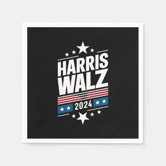 Serviette En Papier Harris Waltz 2024 Kamala Harris Tim Waltz 2024 (Devant)