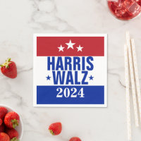 Harris Walz 2024 Campagne Rouge Bleu