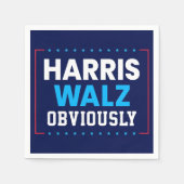 Serviette En Papier Harris Walz 2024 Évidemment (Devant)