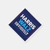Serviette En Papier Harris Walz 2024 Évidemment (Coin)