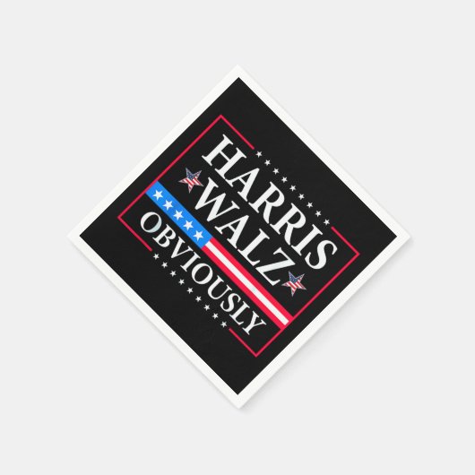 Serviette En Papier Harris Walz 2024 Évidemment | Tim Walz (Coin)