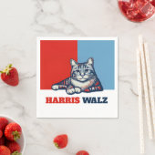 Serviette En Papier Harris Walz 2024 Manifestement Chat (En situation)