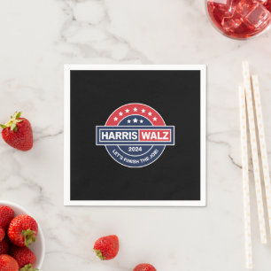 Serviette En Papier Harris Walz 24 Kamala Harris Madame Présidente 202
