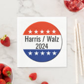 Serviette En Papier Harris Walz Élection 2024 (En situation)