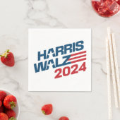 Serviette En Papier Harris Walz Élection 2024 (En situation)