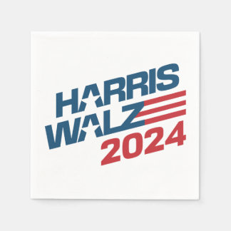 Serviette En Papier Harris Walz Élection 2024