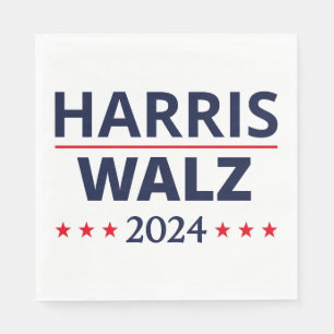Serviette En Papier Harris Walz Election 2024 III