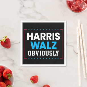 Serviette En Papier Harris Walz Évidemment