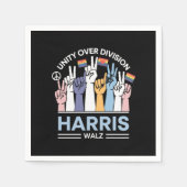 Serviette En Papier Harris Walz Waltz 2024 Unité sur division (Devant)