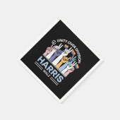 Serviette En Papier Harris Walz Waltz 2024 Unité sur division (Coin)