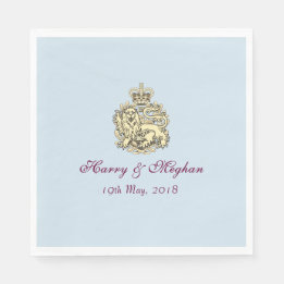 Serviette En Papier Harry Meghan Posh Serviettes de mariée royale