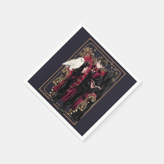 Serviette En Papier HARRY POTTER™ | Anime HARRY POTTER™ assis (Coin)